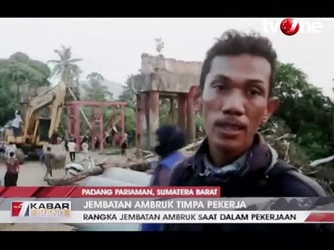 Jembatan Dalam Perbaikan Ambruk, 1 Pekerja Tewas