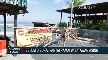 Pantai Batu Bolong Ramai Bule Surfing, Padahal Wisata Belum Dibuka