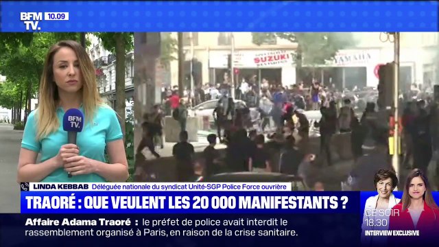 Linda Kebbab (syndicat Unité-SGP Police Force ouvrière) sur la manifestation pour Adama Traoré: Le problème, c'est comment 23.000 jeunes n'ont plus confiance dans les institutions