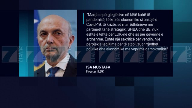 MUSTAFA «NUK ESHTE E LEHTE TE DREJTOSH QEVERINE NE KOHE PANDEMIE» - News, Lajme - Kanali 7
