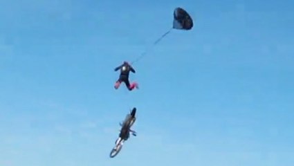 Bradley O'Neal Lands First Moto-BASE Jump While Using Portable Ramp