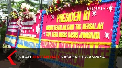 Jeritan Hati Lewat Karangan Bunga di Sidang Jiwasraya