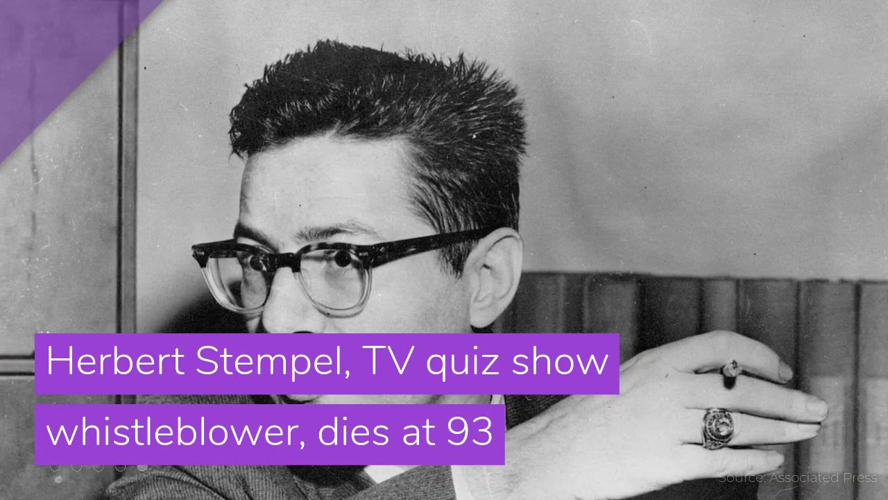 Herbert Stempel, TV quiz show whistleblower, dies at 93, and other top stories from June 03, 2020.