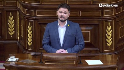 Rufián asegura que ERC "no es socio del Gobierno" sino de "la gente"