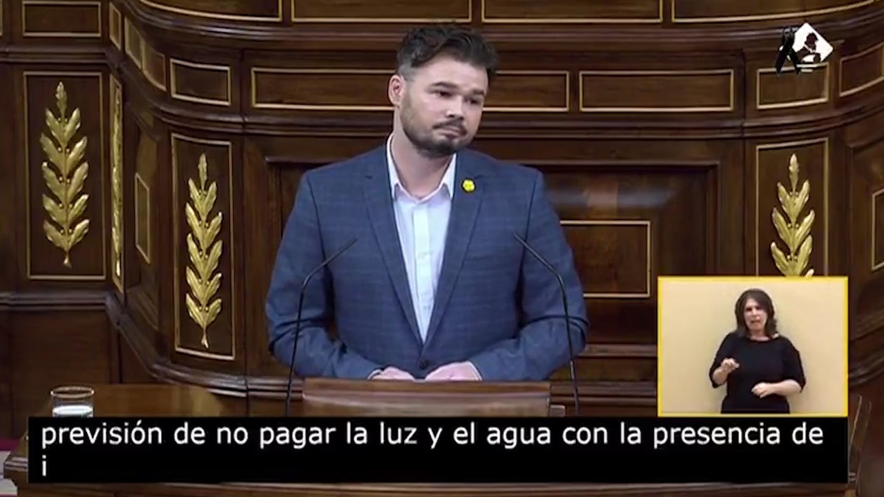 Rufián: "Ciudadanos es Vox en la Fase 1 y Arrimadas es Rosa Díez en la Fase 2"