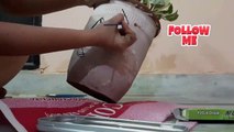 How to paint Flowers Flower pot Drawing Easy Flower Pot Idea Easy & Simple Flower Pot painting