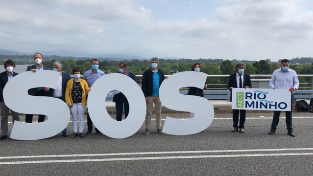 Protesta simbólica de gallegos y portugueses para apertura de fronteras