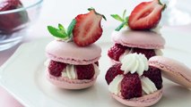 いちごのマカロンケーキの作り方 Strawberry Macaron Cake｜HidaMari Cooking
