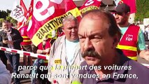 Renault: à Choisy-le-Roi, manifestation spontanée des salariés en grève