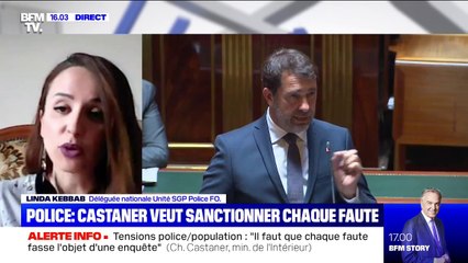 La déléguée Unité SGP Police FO Linda Kebbab déplore "la non-publicité des sanctions" à l'encontre des policiers