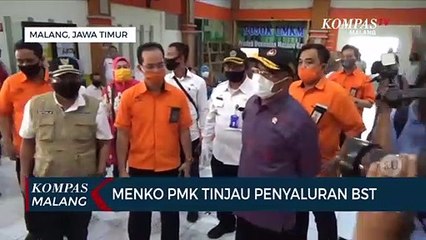 Menko PMK Tinjau Penyaluran Bantuan Sosial Tunai di Malang