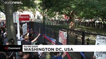 Polis şiddetiyle başlayan ırkçılık karşıtı protestolar Beyaz Saray önünde sürüyor