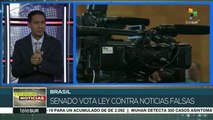 Brasil: senado vota proyecto de ley contra noticias falsas en RR.SS.
