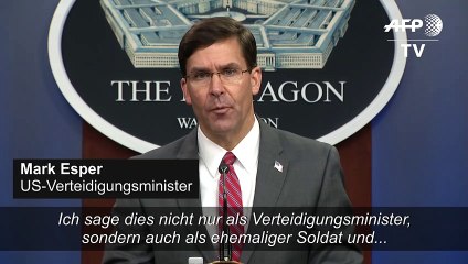 US-Verteidigungsminister Esper gegen Militäreinsatz gegen Demonstranten