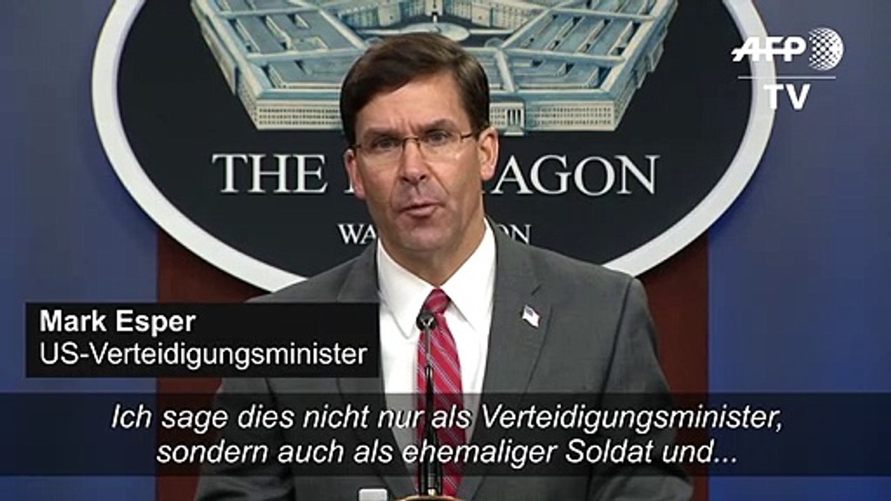 US-Verteidigungsminister Esper gegen Militäreinsatz gegen Demonstranten