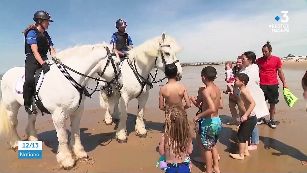 Calais : la police patrouille sur des chevaux d...