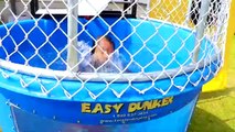 Ryan plays Dunk Tank Family Challenge with Daddy and Mommy!!