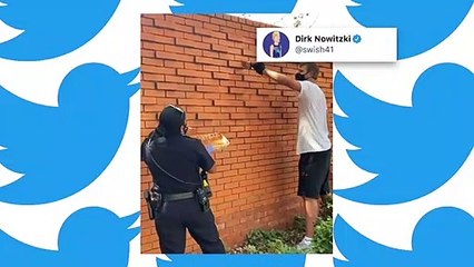 Dirk Nowitzki Helps Out Downtown Dallas