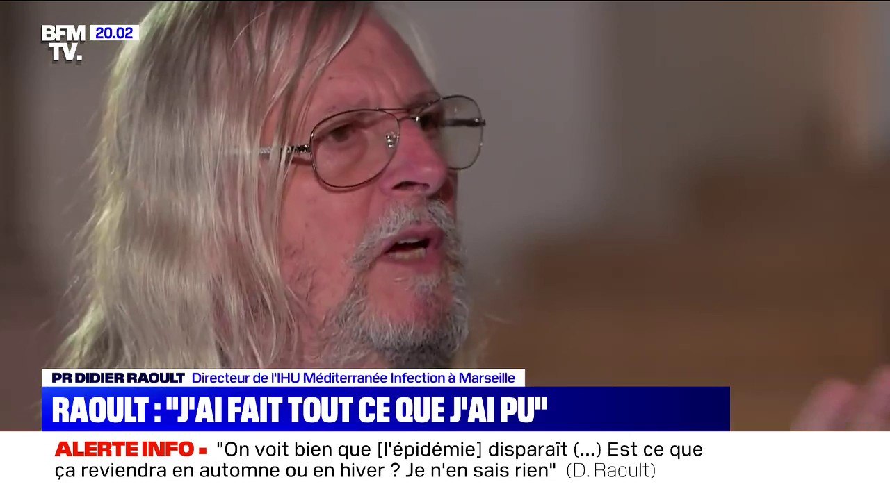 Didier Raoult à propos de confrères: "J'ai porté plainte pour le fait qu'on m'ait menacé"