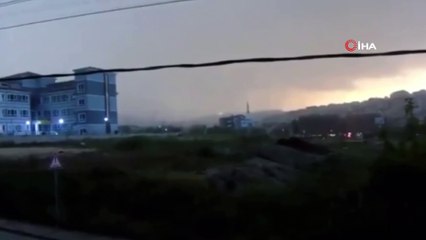 Bursa’da yıldırım böyle düştü