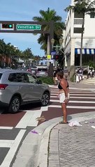Florida Woman Protests at Delray Beach