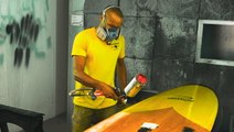 How handcrafted wooden paddle boards are made from recycled materials