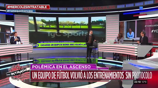 Un equipo de fútbol volvió a los entrenamientos sin protocolo