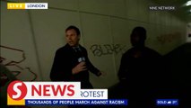 Australian journalist accosted on air by London protesters