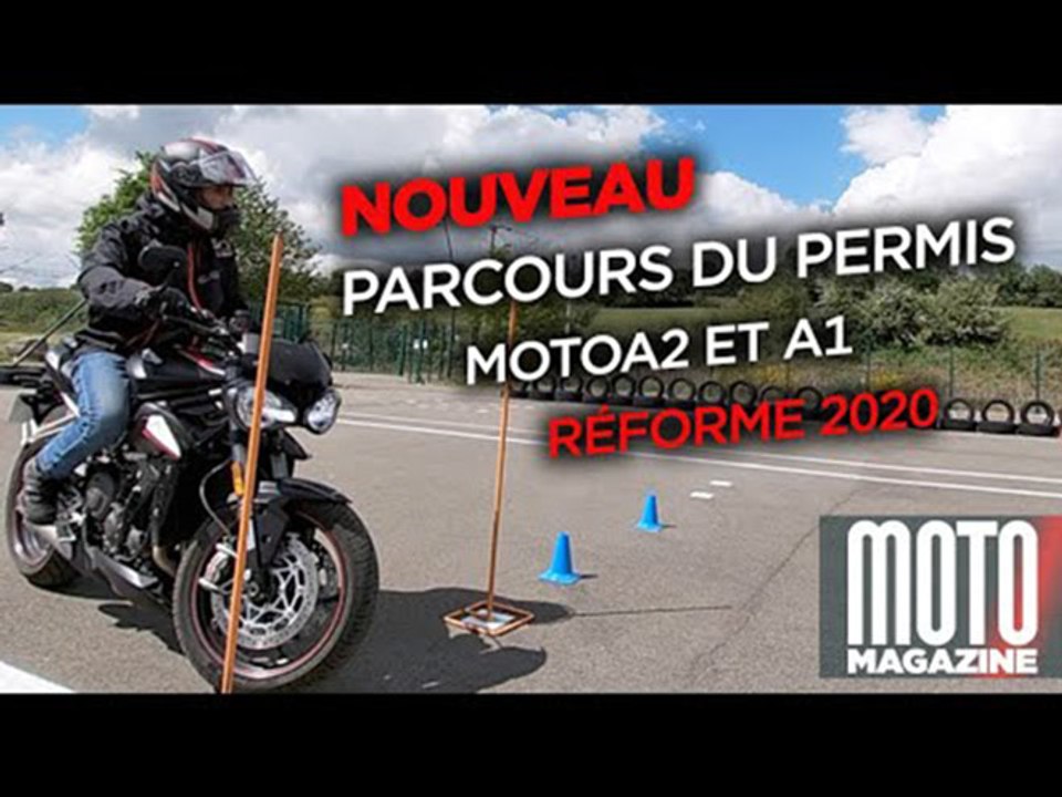 NOUVEAU PERMIS MOTO A2 et A1 2020 - Le parcours d'examen plateau