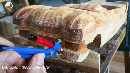 Wood Carving - 1959 Classic Cadillac Convertible - Django Fun