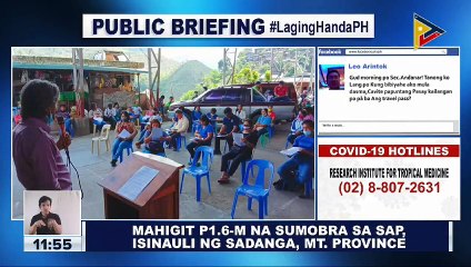 #LagingHanda | Mahigit P1.6-M na sumobra sa SAP, isinauli ng Sadanga, Mt. Province