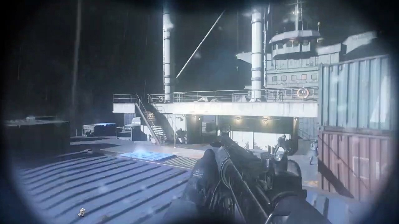 Call of Duty 4 ASMR - Relaxing sounds of rain, waves and thunder aboard a container ship