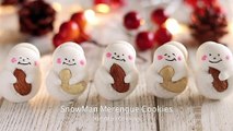 スノーマンのメレンゲクッキー SnowMan Meringue Cookie｜卵白のクッキー・クリスマスのお菓子#1｜HidaMari Cooking