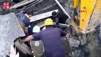 Esenyurt'ta toprak altında kalan kişiyi itfaiye kurtardı