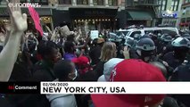 تصاویری از رویارویی پلیس با معترضان در نیویورک؛ ۹۰ نفر دیگر بازداشت شدند