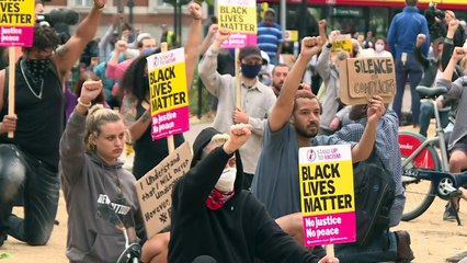 آلاف البريطانيين يتضامنون مع فلويد وجونسون يؤكد أن "لا مكان للعنصرية في مجتمعنا"