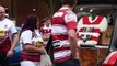 Friends and family line the streets of Wigan Warriors fan Graham McClarence