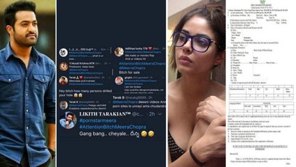 NTR Meera Chopra Row : Meera Chopra Supporters Demand NTR's Explanation