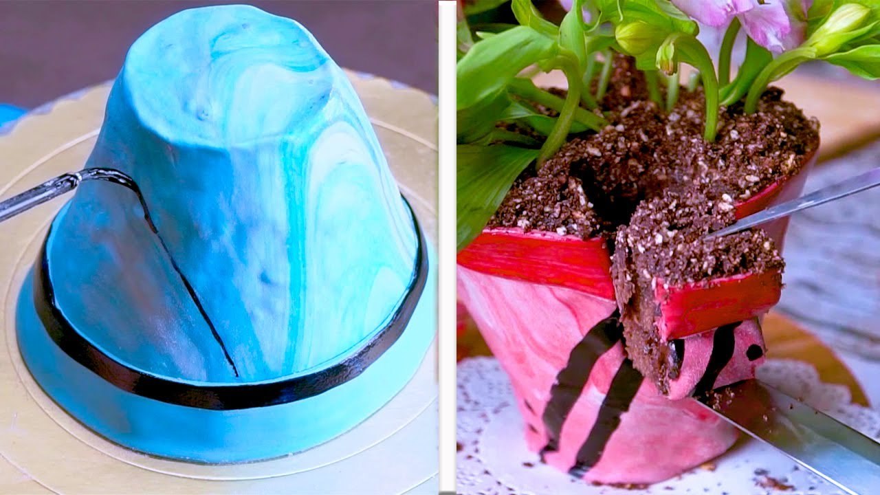Pot shaped cake planters - The art of baking - Vcake