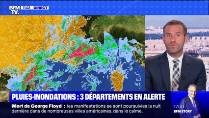 Pluies-inondations: 5 départements en alerte (2) - 04/06