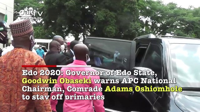 Edo 2020: Don't interfere in APC guber primaries, Obaseki warns Oshiomhole