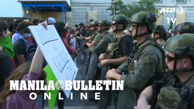 Death of George Floyd: Protesters face police near White House