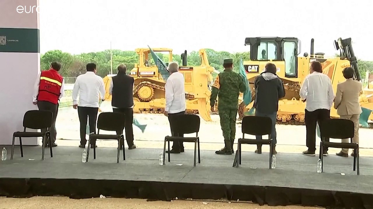 López Obrador inaugura las obras del Tren Maya en plena pandemia