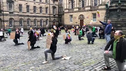 Take a knee for George FLoyd Edinburgh