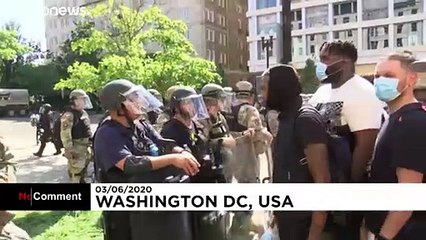 شاهد: متظاهرون في واشنطن يطالبون بتغيير القوانين لمنع حدوث جرائم مشابهة لمقتل جورج فلويد