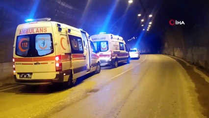 Yabancı plakalı araç tünelde ters yöne girdi: 3 yaralı