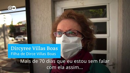 Cortina do abraço permite reencontros em asilo em São Paulo