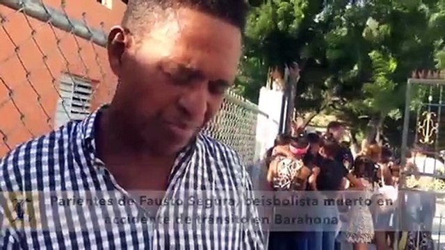 Parientes de Fausto Segura, pelotero de Nacionales de Washington, que murió en accidente en Barahona