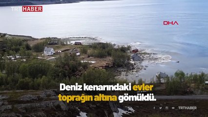 Norveç’te toprak kayması kamerada