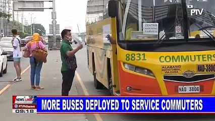 More buses deployed to service commuters; DOTr to open 3 more bus routes in Metro Manila tomorrow
